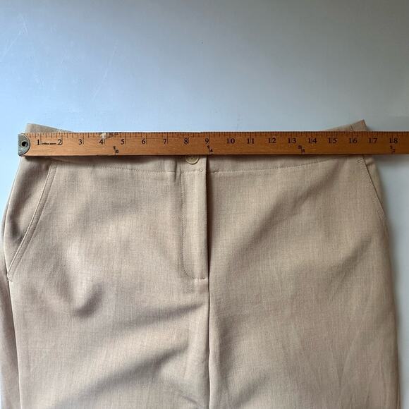 J McLaughlin Pants Womens 14 Tan Plus Straight Leg Trouser Elastic Waist Career - Picture 10 of 14